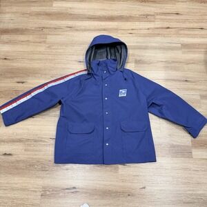 Blauer USPS GORE-TEX Rain Jacket Hooded Blue Waterproof Parka Size Unknown
